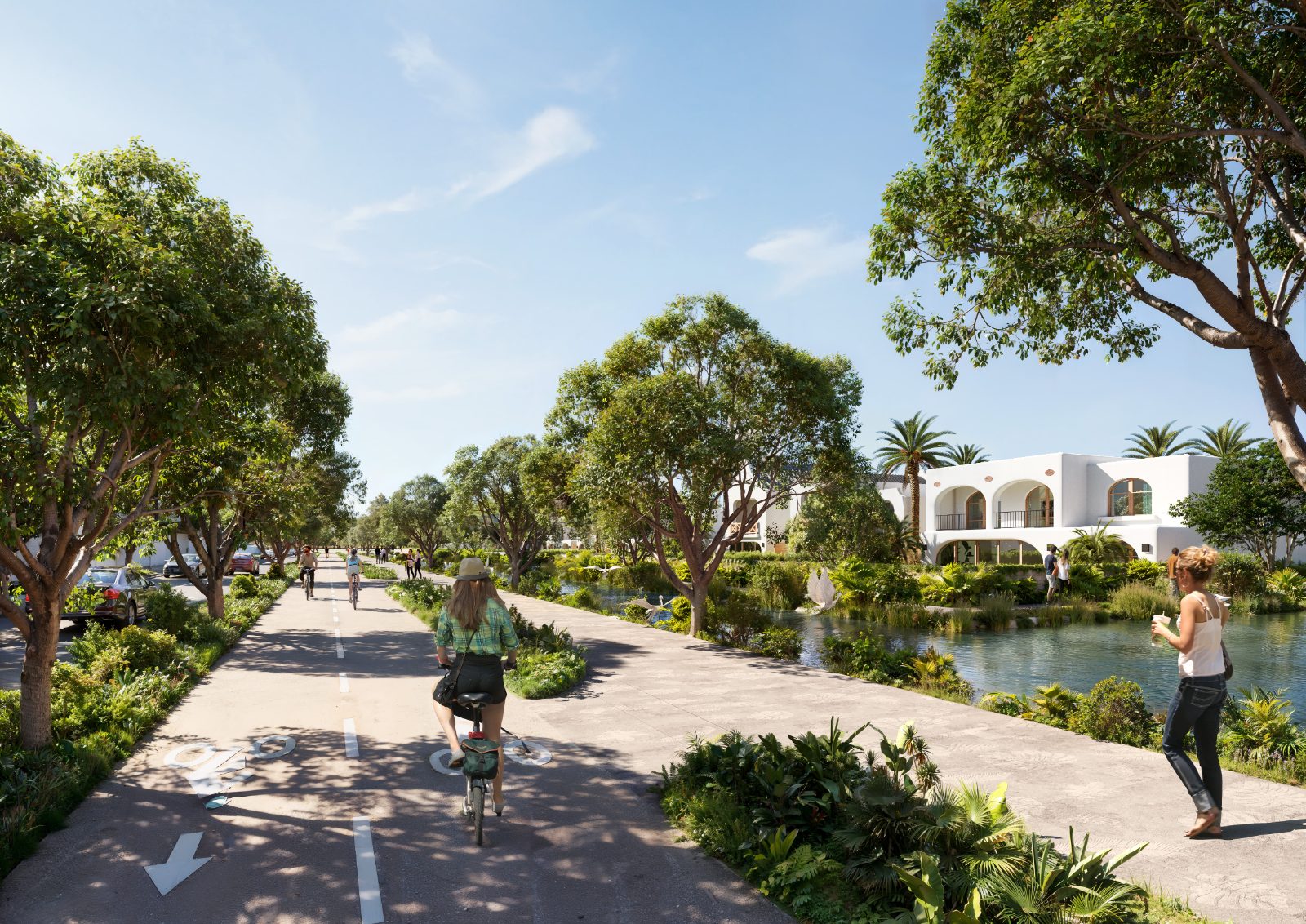 Mediterranean-style residences along the Koa Bay canals